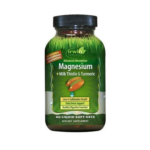 Advanced Absorption Magnesium + Milk Thistle And Turmeric 60 Count by Irwin Naturals