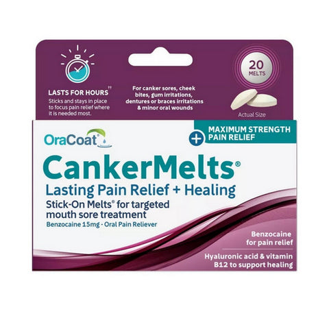 CankerMelts Dissolving Tablet Benzocaine 20 Count by OraCoat