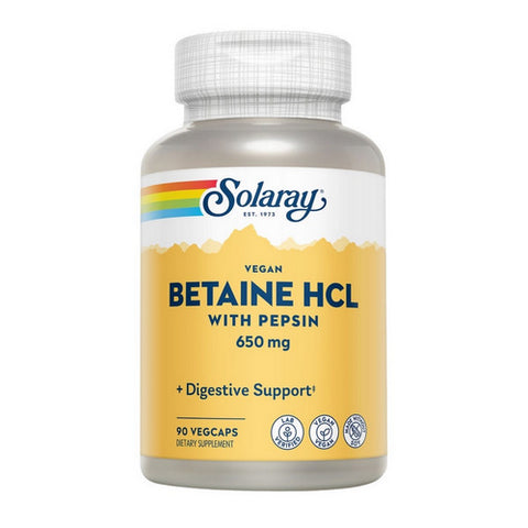 Vegan Betaine HCL And Pepsin 90 Veg Caps by Solaray