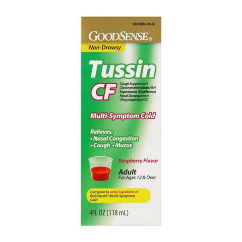 Tussin CF Multi Symptom Cold Rasberry Flavor 4 Oz by Good Sense