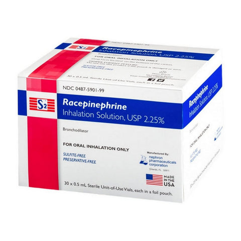 Racepinephrine Inhalation Solution Usp 225% 30 Count by Nephron Pharmaceutical