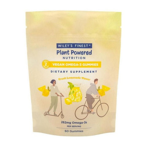 Vegan Omega 3 Adult Gummies Fresh Lemonade 60 Count by Wiley's Finest