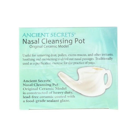 Ancient Secrets, Nasal Cleansing Ceramic Pot, 1 Pot