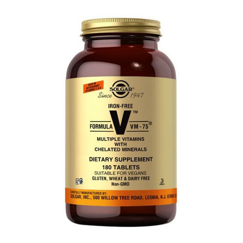 Solgar, Iron-Free Formula VM-75 Tablets, 180 Tabs