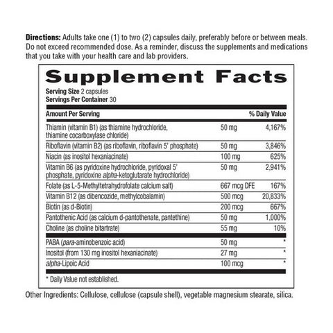 Country Life, Coenzyme B-Complex Vegetarian, 60 Caps