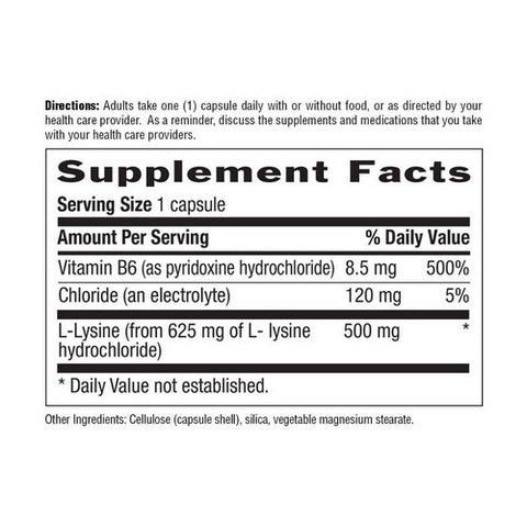 Country Life, L-Lysine with B-6, 500 MG, 250 Caps
