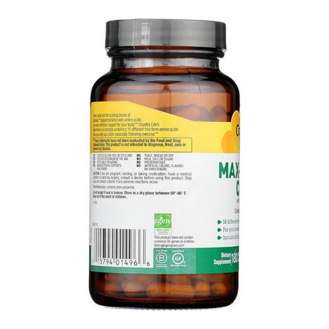 Country Life, Max-Amino with B-6 (Blend Of 18 Amino Acids), 180 Caps