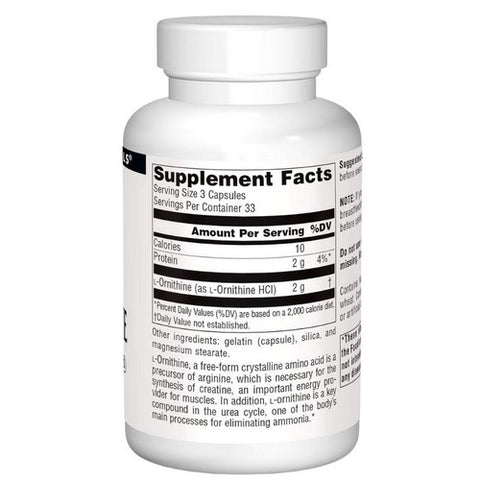 Source Naturals, L-Ornithine, 667 mg, 100 Caps
