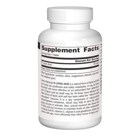 Source Naturals, R-Lipoic Acid, 50 mg, 30 Tabs