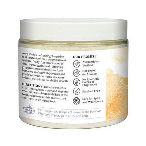 Aura Cacia, Aromatherapy Foam Bath, TANG & GRAPEFRUIT, 14 OZ