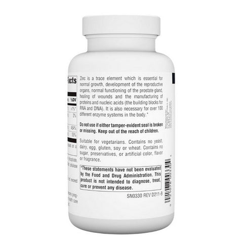 Source Naturals, Zinc Amino Acid Chelate, 250 Tabs