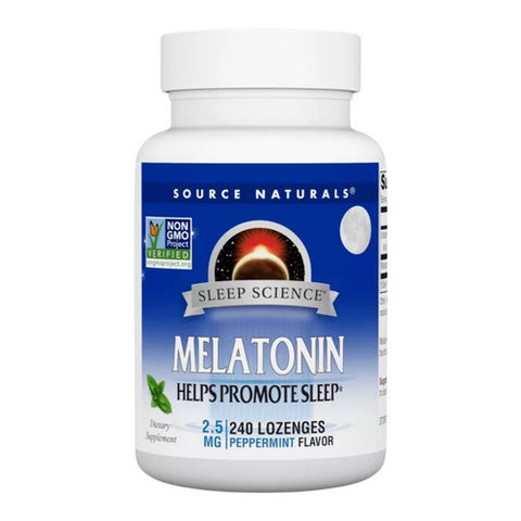 Source Naturals, Melatonin, 2.5 mg, Sublingual Peppermint 240 Tabs