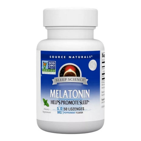 Source Naturals, Melatonin, 2.5 mg, Sublingual Peppermint 50 Tabs