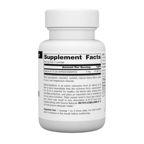 Source Naturals, MethylCobalamin, 1 mg, 120 Tabs