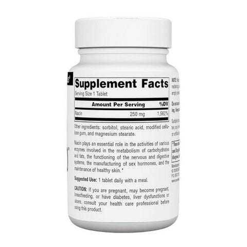 Source Naturals, Niacin, 250 mg, Timed Release, 100 Tabs