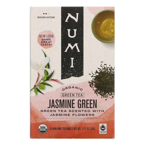 Numi Tea, Organic Jasmine Green, 18 Tea Bags