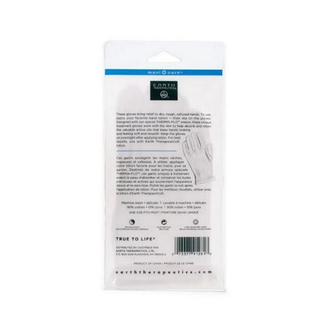 Earth Therapeutics, Moisturizing Hand Gloves, White, Pair
