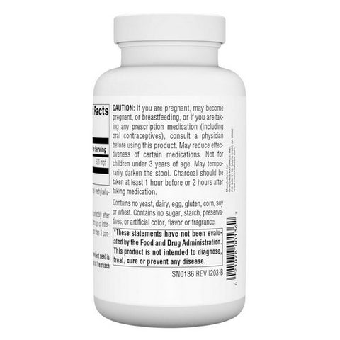 Source Naturals, Charcoal, 260 MG, 200 Caps
