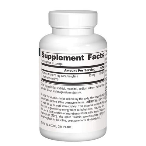 Source Naturals, Coenzymated B-1 Sublingual, 25 MG, 30 Tabs