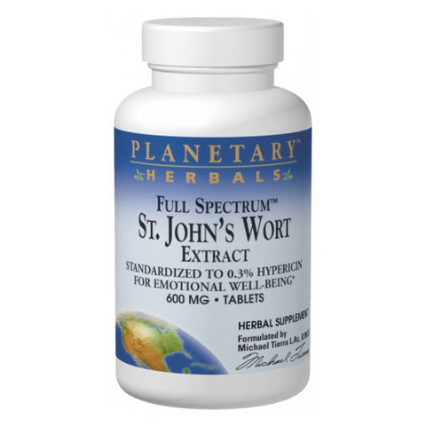 Planetary Herbals, Full Spectrum St. John's Wort Extract, 600 mg, 60 Tabs