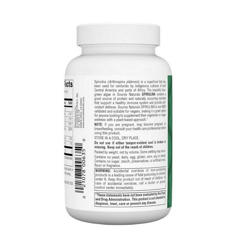 Source Naturals, Spirulina Powder, Powder 4 Oz