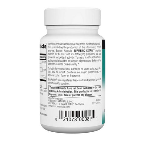 Source Naturals, Turmeric Extract, 100 Tabs