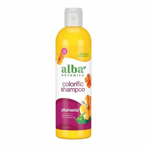 Alba Botanica, Natural Hawaiian Natural Shampoo Colorific Plumeria, 12 Oz