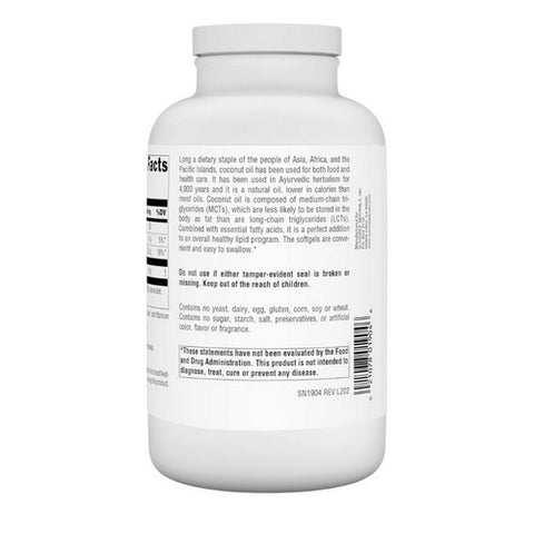 Source Naturals, Extra Virgin Coconut Oil, 240softgels