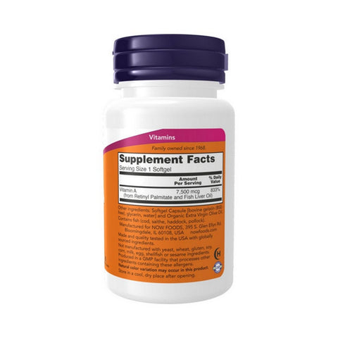 Now Foods, Vitamin A, 100 Softgels