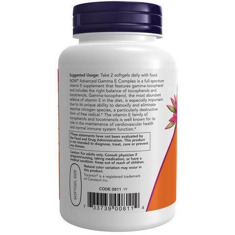 Now Foods, Advanced Gamma E Complex, 120 Sgels