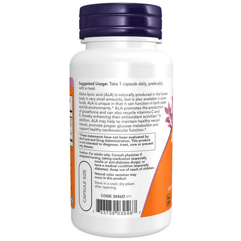 Now Foods, Alpha Lipoic Acid, 600 mg, 60 Vcaps