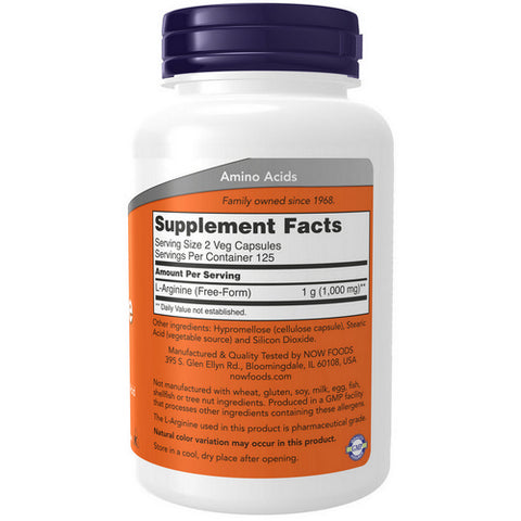 Now Foods, L-Arginine, 500 mg, 250 Caps