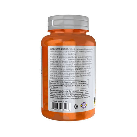 Now Foods, L-Arginine & Ornithine, 100 Caps