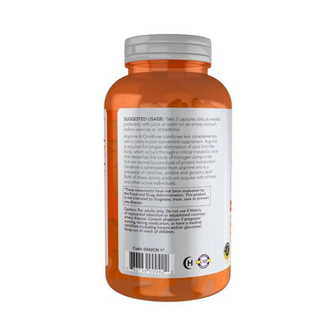 Now Foods, Arginine & Ornithine, 250 Caps