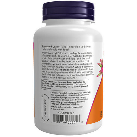 Now Foods, Ascorbyl Palmitate, 500 mg, 100 Veg Caps