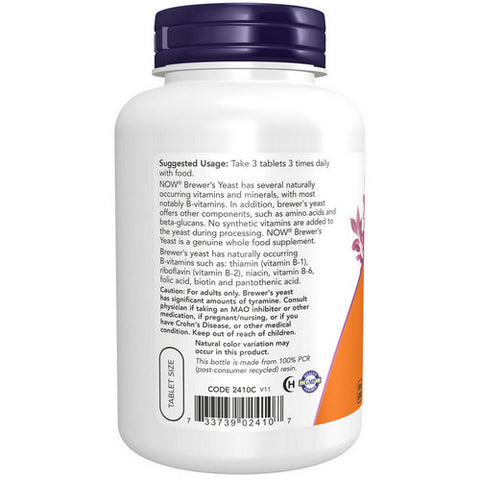 Now Foods, Brewer's Yeast, 650 Mg, 200 Tabs