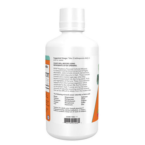 Now Foods, Colloidal Minerals Raspberry, 32 Oz