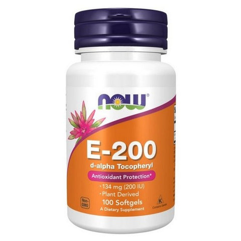 Now Foods, Vitamin E-200 D-Alpha Tocopheryl, 134 Mg (200 IU), 100 Softgels