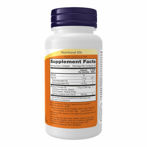 Now Foods, Evening Primrose Oil, 500 mg, 100 Softgels