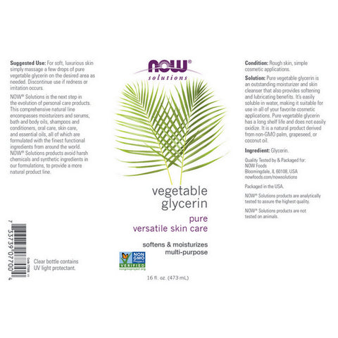 Now Foods, Vegetable Glycerine, 16 Oz
