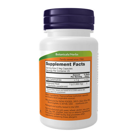 Now Foods, Goldenseal Root, 500 mg, 50 Caps