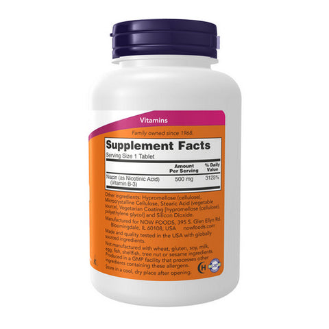 Now Foods, Niacin, 500 mg, Tr 250 Tabs