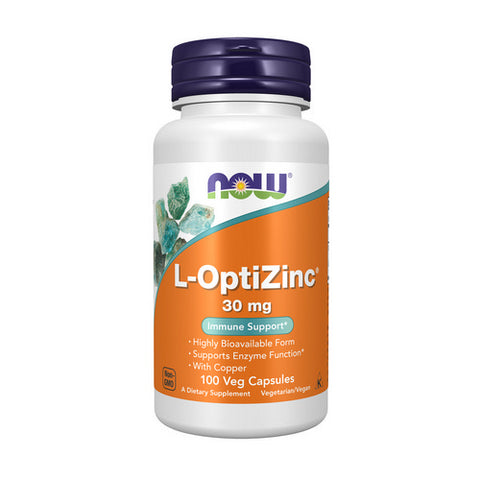 Now Foods, L-OptiZinc, 30 Mg, 100 Veg Caps