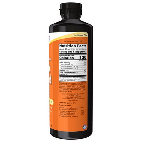 Now Foods, Organic Flax Seed Oil, 24 oz