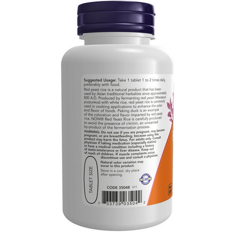 Now Foods, Red Yeast Rice Extract, 1200 mg, 60 Tabs