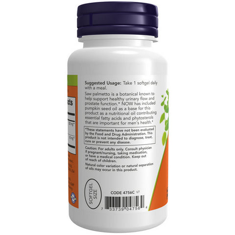 Now Foods, Saw Palmetto, 320 mg, 90 Sgels