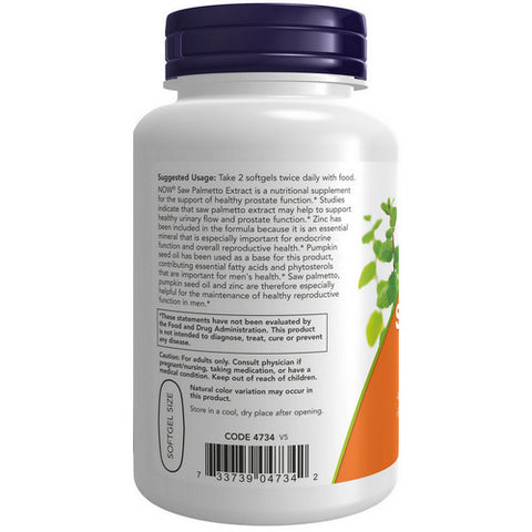 Now Foods, Saw Palmetto Extract, 90 Softgels