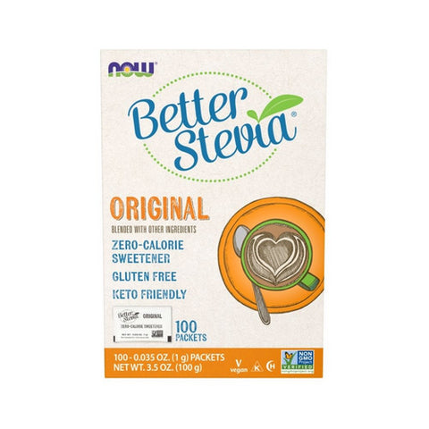 Now Foods, BetterStevia Packets, 100/box