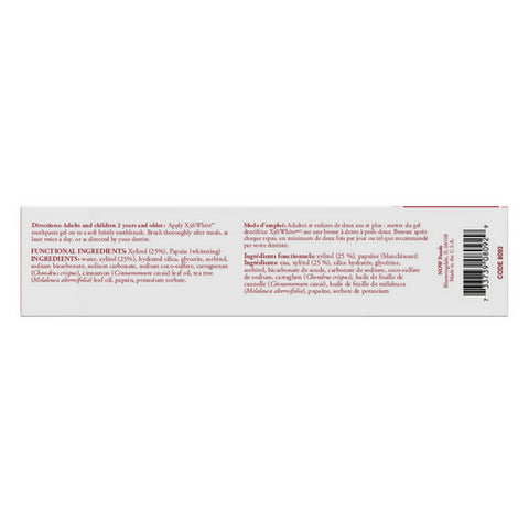 Now Foods, XyliWhite Cinnafresh Toothpaste Gel, NATURAL-CINNAMON, 6.4 Oz