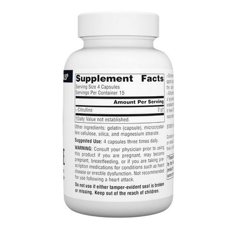 Source Naturals, L-Citrulline, 500 mg, 60 Caps